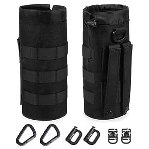 ANJINU Molle Water Bottle Holder, Water Molle Attachments, Molle Water Bottle Pouch, Tactical Backpack Attachment Pouches